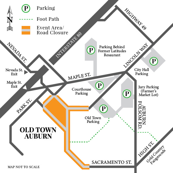 Old Town Auburn Parking Map