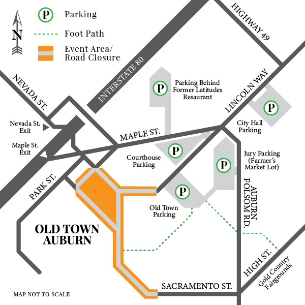 Old Town Auburn Co-op Parking Map